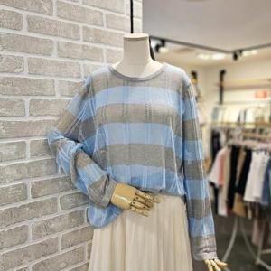 [레코브]LC31E9KN529X_루즈핏 스트라이프 니트