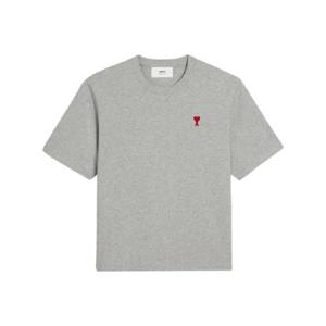 AMI Paris 아미 드 꾀흐 자수 티셔츠 H25BFUTS005726