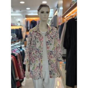 [세리아]여성 패턴 카라넥 7부 자켓 252454