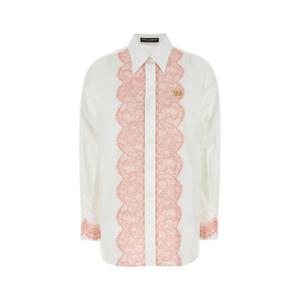 돌체앤가바나 레이스 디테일 오버사이즈 팝린 셔츠 F5T33TFU5T9 W0800 TP934879340