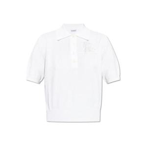 Burberry EKD 반팔 니트 폴로 탑 8095289B7078 CHALK TP944427192
