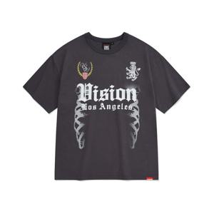 [비전스트릿웨어] VSW Bone Football T-Shirts Onix Black_VS2402ST53OB