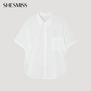 [쉬즈미스] 코튼 스트라이프 오픈 카라 셔츠_SWWSTP22230_OW