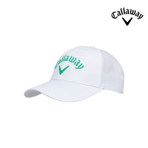 캘러웨이 웨이브 캡 남성용 골프모자 화이트/그린