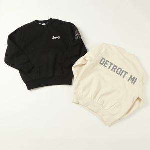 [지프키즈]소매 나침반 포켓 기모 맨투맨  KO4TSU851