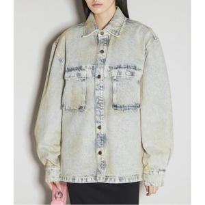 26 SS 게스 US 스트레이트 헴 유틸리티 워싱 데님 셔츠 M4GU94D4S11 GUTL