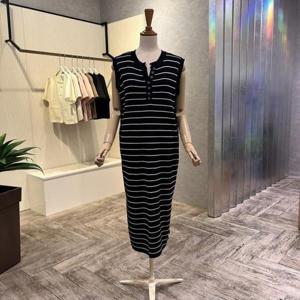 [ab.f.z]AOZ3HO311_니트 스트라이프 민소매 원피스