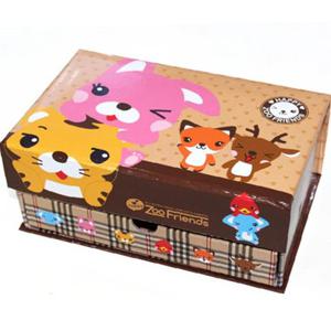 거울 다용도 정리함 브라운 상자