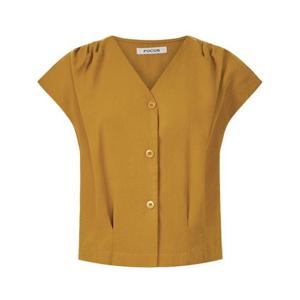 [포커스]포커스 핀턱 브이넥 슬리브리스 블라우스_VF5M1BL5571