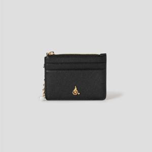 [빈폴ACC] (BE57A4M055) 루시 지퍼 카드지갑 - 블랙