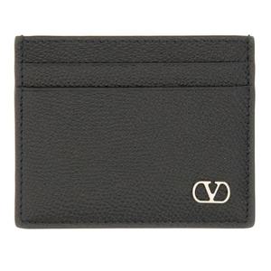 발렌티노 블랙 텍스처드 가죽 카드 지갑 7Y2P0AP4UAG 0NO