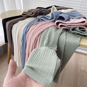 은창)파스텔 골지 플리츠 와이드 찰랑 바지 여름 팬츠