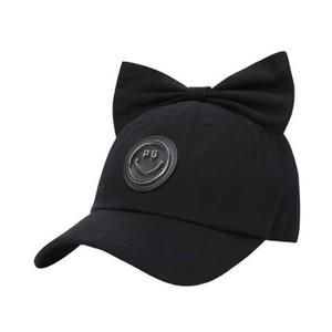 [파리게이츠] (521E3CP003)여성 스마일 메탈 심볼 리본 탈착 볼캡