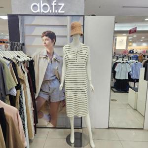 Ab.f.z DP01 골지줄무뉘슬리브니트원피스 AFZ3HO31