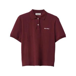 미우미우 로고 자수 폴로 셔츠 MJN535SOOO14RW