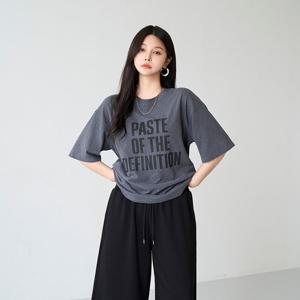 [피핀] 112325 데피 피그먼트 박스 반팔 티셔츠