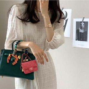 코지 텍스처 리본 롱드레스 SNY-0037