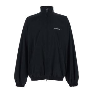발렌시아가 블랙 로고 하이넥 트랙수트 재킷 839090 TRO311000