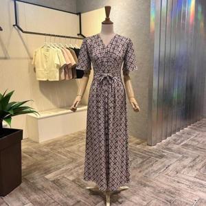 [ab.f.z]AOZ3HO36H_플라워 셔링 스트랩 롱 원피스