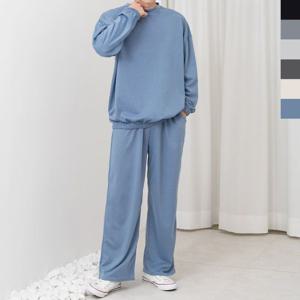 GQQ M780_M280 남자밴드맨투맨와이드바지세트 남성 트레이닝 세트 맨투맨 밴드맨투맨 팬츠 면바지 바지 와이드