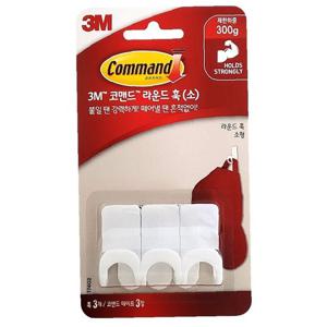 3M 코맨드 라운드 훅(소3p 17402) 벽 고리 다용도후크