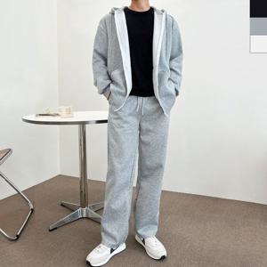 GPA AB770-B110 남자면기모와이드바지후드세트 남성의류 빅사이즈 기모 기모후드 후드 후드집업 집업 투웨이지퍼 투에이집업 투웨이