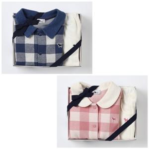 [블루독베이비]NY 빅체크큐트상하세트 45A13-610-01,43A1361002 출산백일돌선물