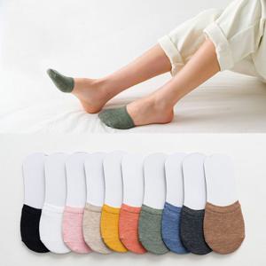 뮬덧신 키밍 여성 덧신 반양말(5족 세트) 무지 반쪽