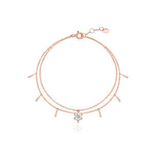 [티르리르]스틱 바 라운드 큐빅 실버핑크 팔찌 TBSSVP10671M