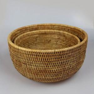 라탄 바구니 라탄 반원보울 소
