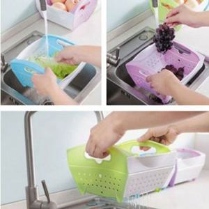 접이식컬러바구니 접이식채반 물빠 소쿠리