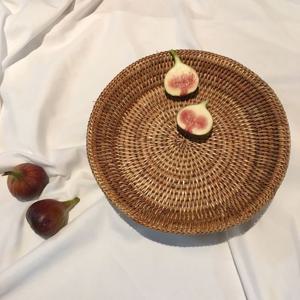 라탄 바구니 라탄 오퍼링 트레이 중