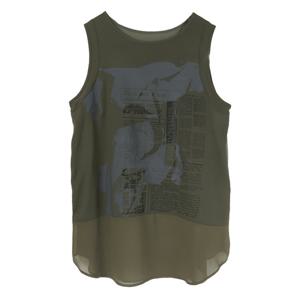 [조순희]루즈핏 그래픽 민소매 블라우스(JLMV241)