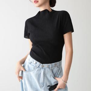 [피핀] 112362 플리츠 페미닌 반목 티셔츠