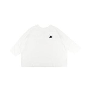 MLB 공용 팝콘 볼륨자수 오버핏 7부티 31TSW1031-50W