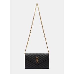 25 FW 생로랑 여성 쉐브론 퀼팅 모노그램 숄더 백 sla0200007blk