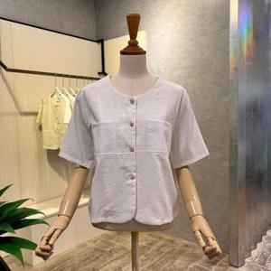 [ab.f.z]AOZ3ZJ02H_라운드 단추 반팔 자켓