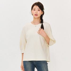 여성 볼륨 7부 소매 티셔츠-EERG5162B05