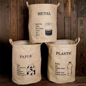 에코 원형 분리수거함 3종 햄퍼 빨래수거함 세탁수거함 쓰레기통 바구니 분리수거함 빈티지쓰레기통 빈티지