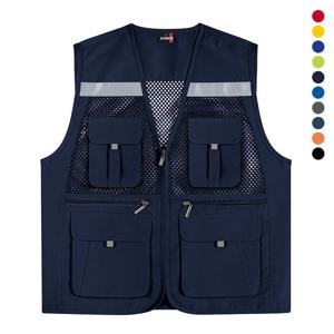 [랜더스][루페코리아] 랜더스 반사 왕망사 조끼 LD463 네이비