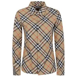 버버리 체크 셔츠 8106163 B9368 SAND IP CHECK