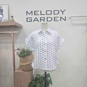 [멜로디가든]멜로디가든 옆셔링 도트 블라우스 M25M6B102_SH