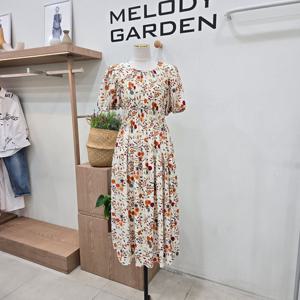 [멜로디가든]멜로디가든 플라워 반팔 원피스 M25M5O105_SH