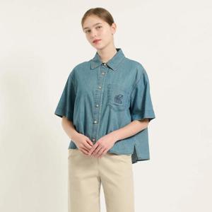 [비씨비지]해지 데님 자수 블라우스  B5C7B451