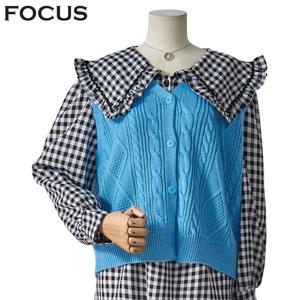 [포커스]단추 브이넥 조끼 FS4A7VT0068_JK