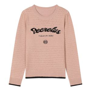 [베스띠벨리]레터링 펀칭 패턴 풀오버 BJUCX2947