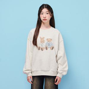 [에꼴리에] 여자 봄이월 버니베어 프렌즈 맨투맨티(25C5451)