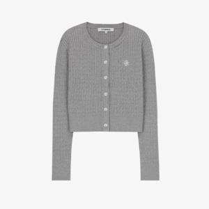 시티브리즈 스몰 로고 자수 케이블 가디건 BB CTH1CD01 GY CR MT NV SB YE