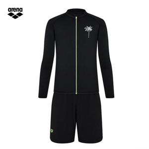 아레나 코코스 A5BM1PC10 BLK (주머니백 증정) 남성비치 릴렉스핏 레저 집업래쉬가드 상하 세트수영복