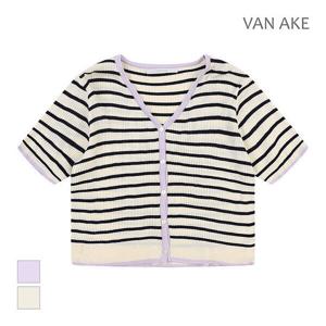 [반에이크][반에이크] 스트라이프 반팔 니트가디건_VB35KCQ307Z